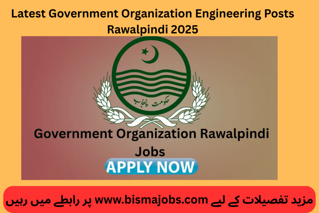 Latest Government Organization Engineering Posts Rawalpindi 2025