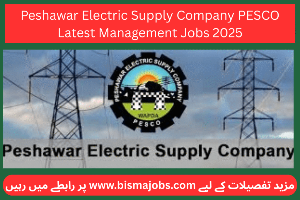 Peshawar Electric Supply Company PESCO Latest Management Jobs 2025