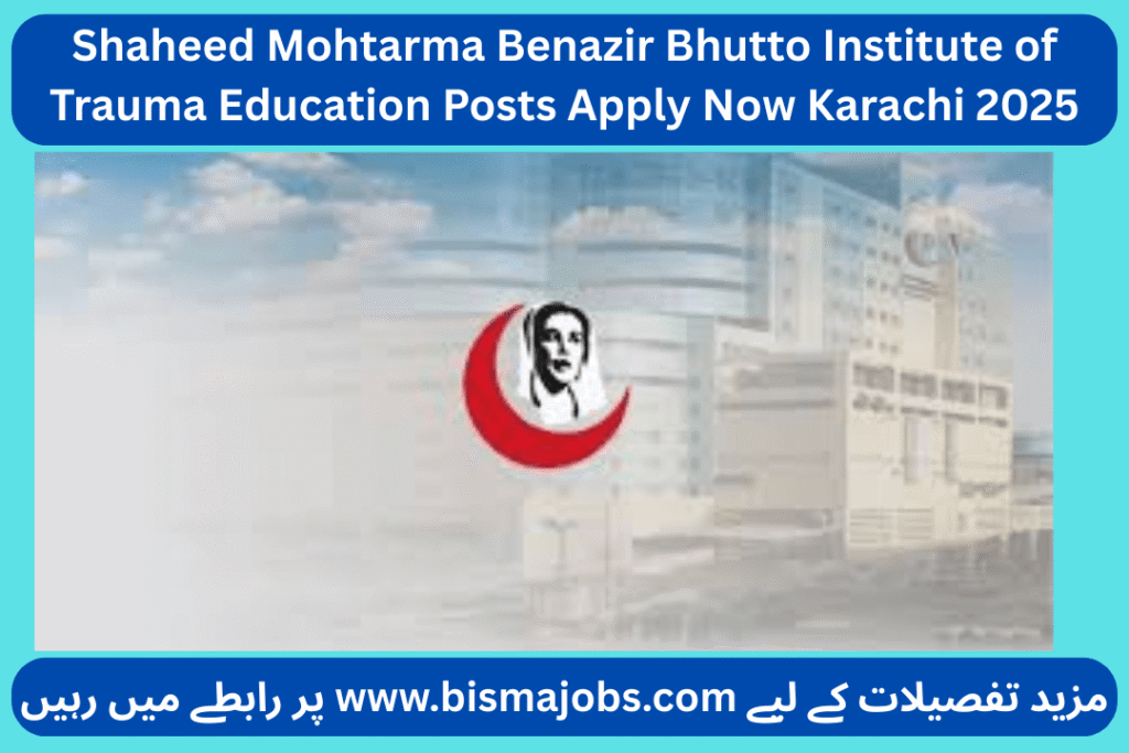 Shaheed Mohtarma Benazir Bhutto Institute of Trauma Education Posts Apply Now Karachi 2025