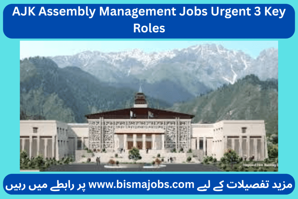 AJK Assembly Management Jobs Urgent 3 Key Roles